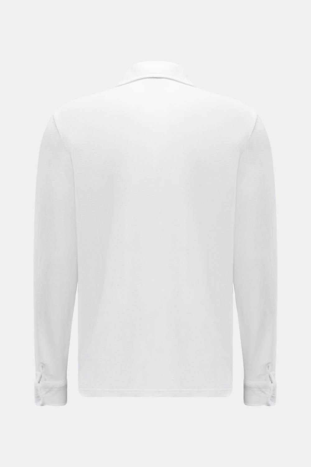 Men's Pique Long Sleeve Shirt In White