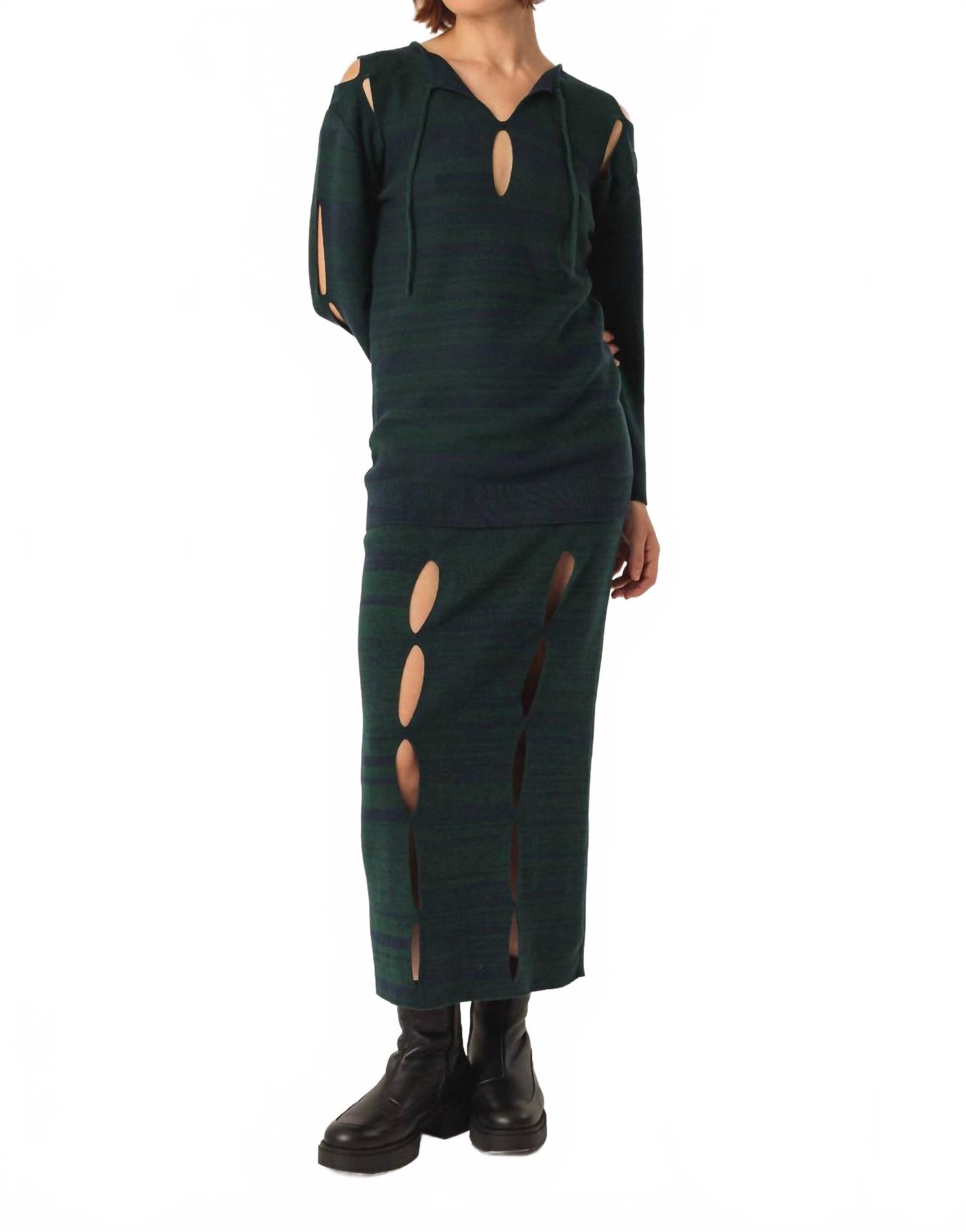 Ibana Gots Midi Skirt In Navy