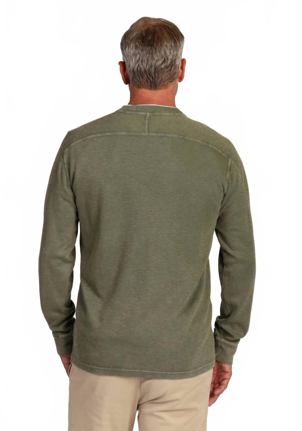 Heritage Crew Sweater In Agave Green