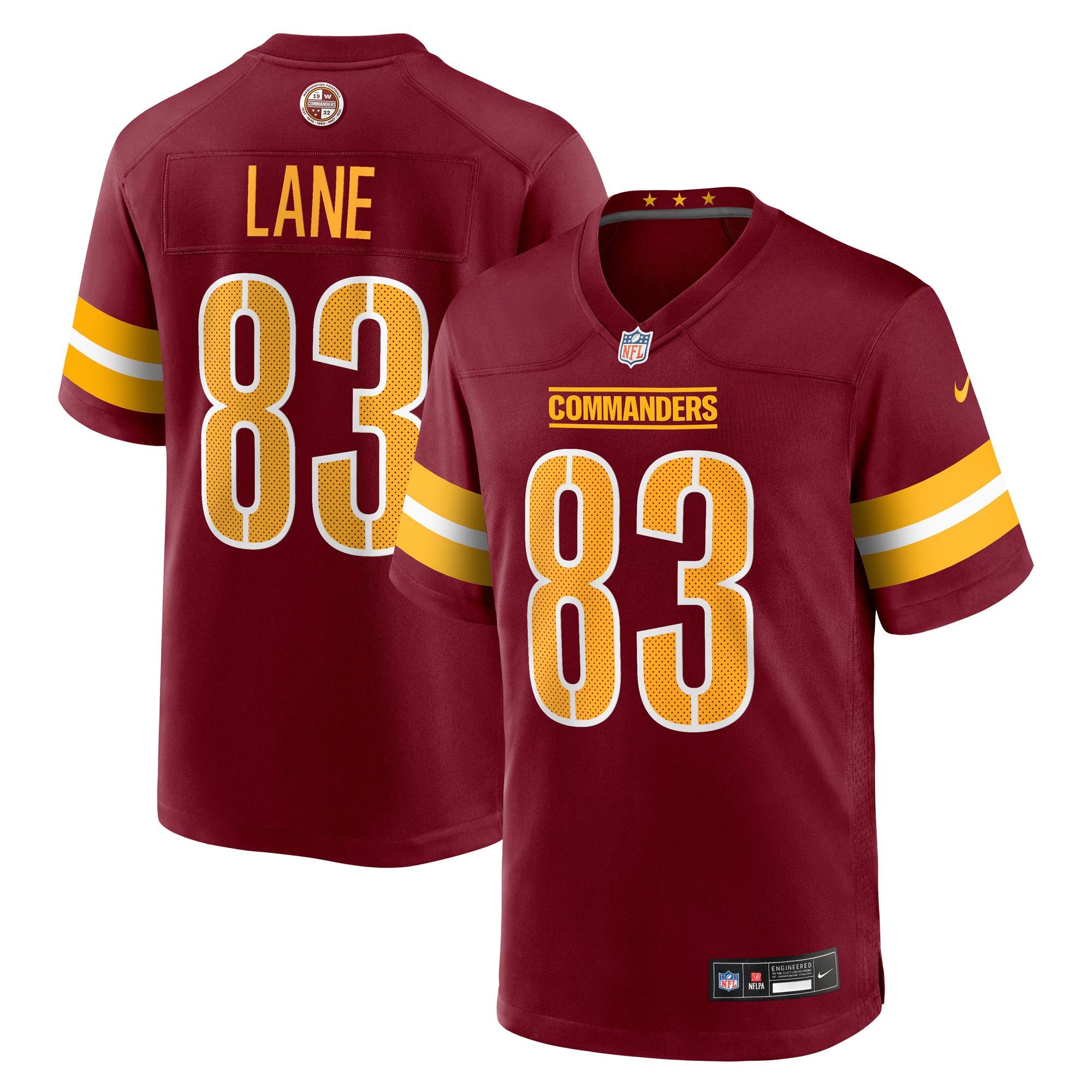 Washington Commanders Jaylin Lane Burgundy Team Game Jersey