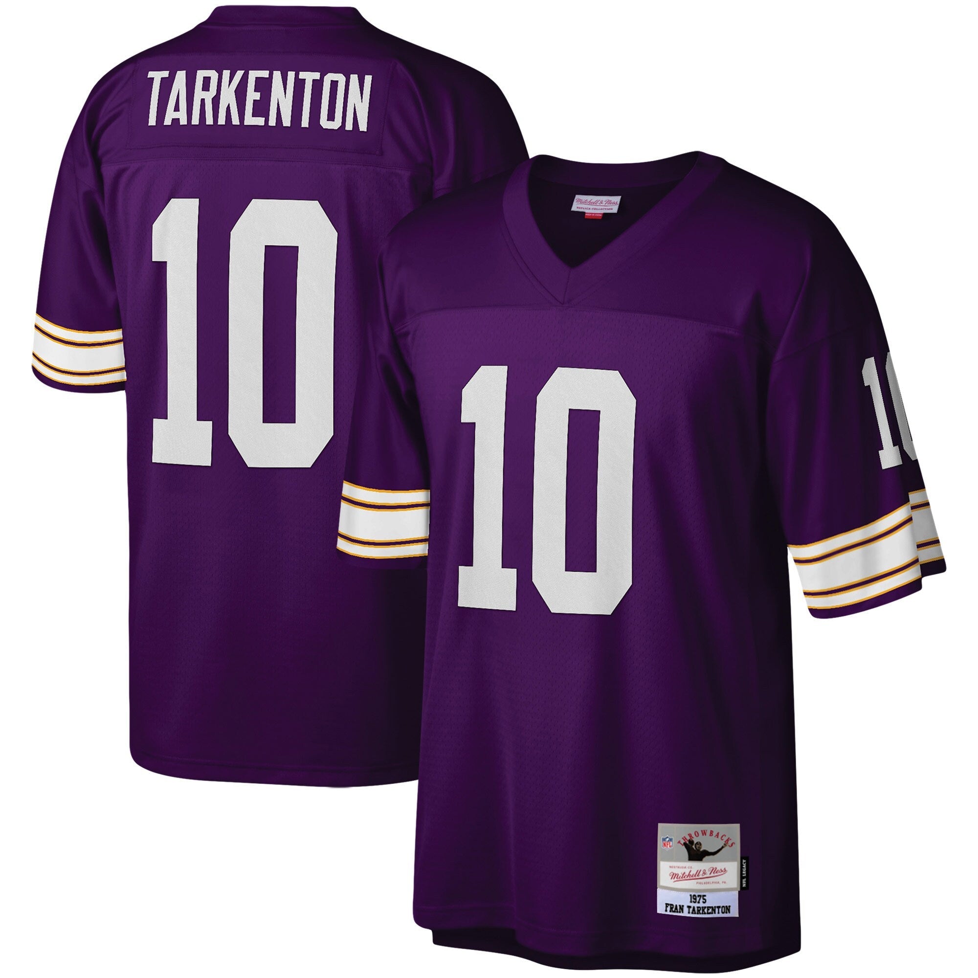 Minnesota Vikings Fran Tarkenton Mitchell & Ness Purple Legacy Replica Jersey