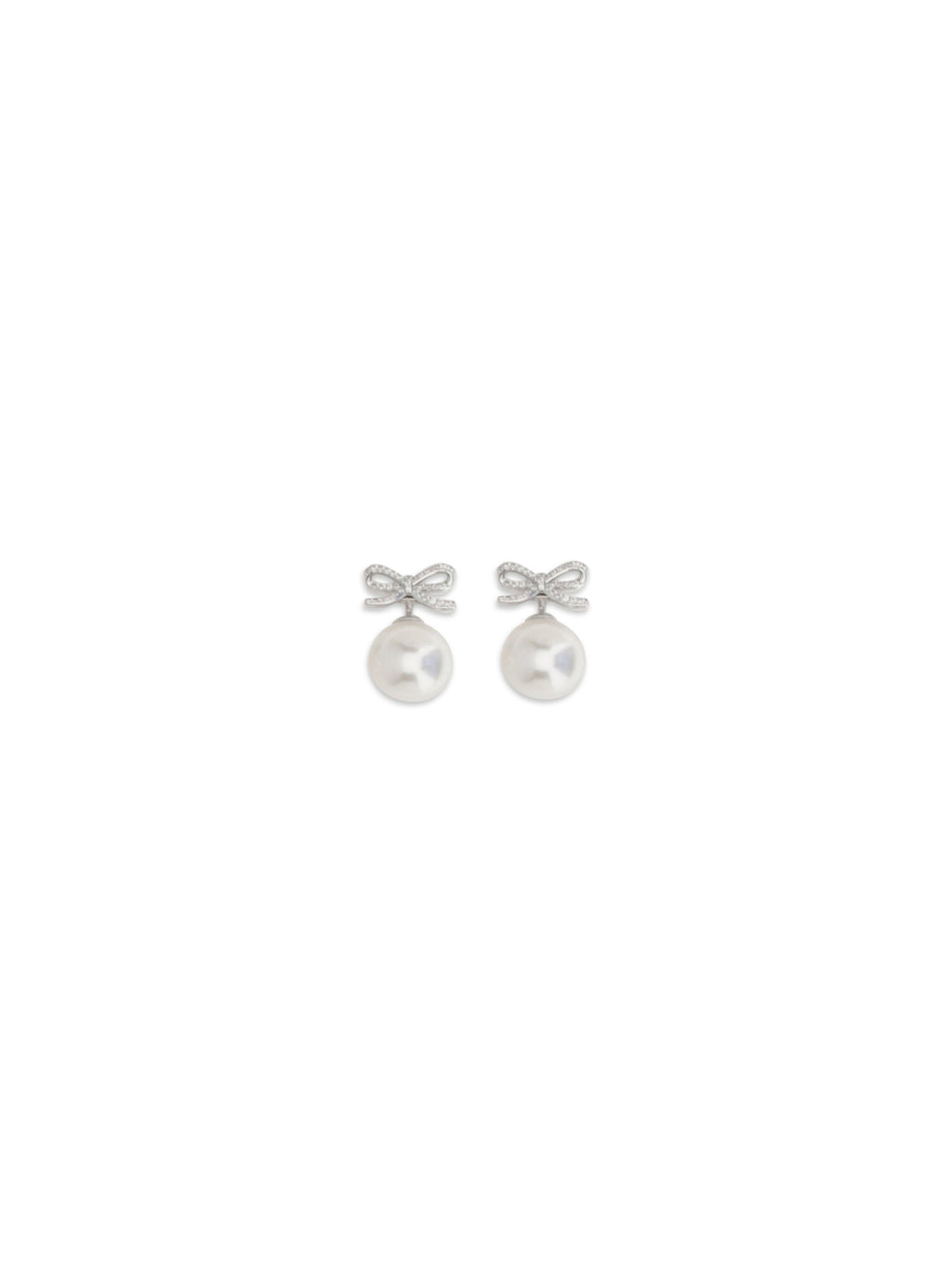 Self-Portrait Women Crystal Bow Earrings With Pearl