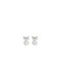 Self-Portrait Women Crystal Bow Earrings With Pearl