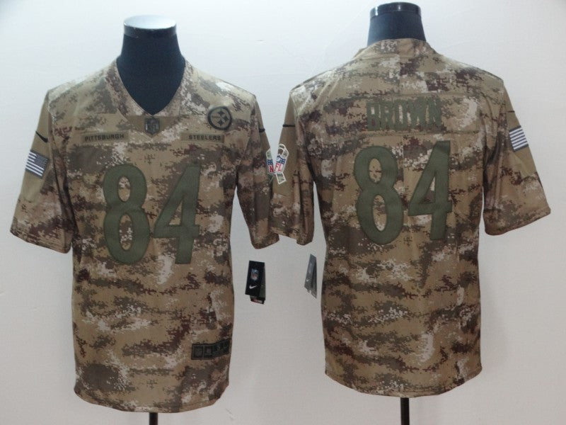 Men's Pittsburgh Steelers Antonio Brown #84 Camouflage Game jersey