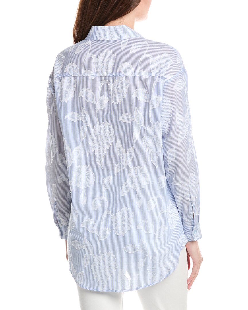 Renuar Woven Button Front Blouse