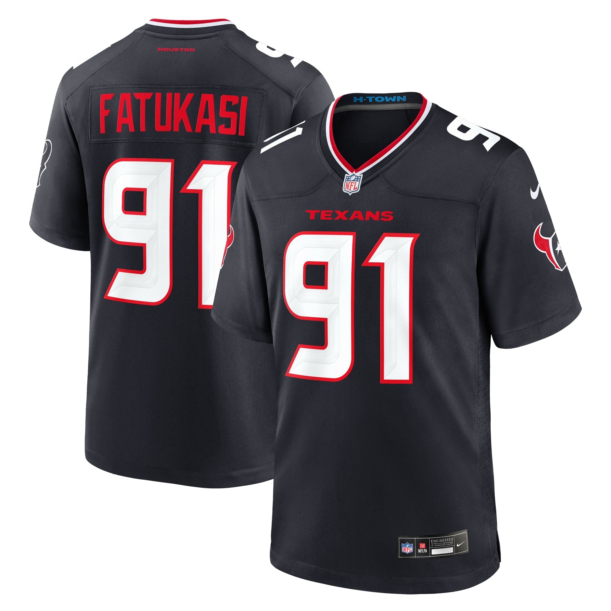 Houston Texans Folorunso Fatukasi Navy Team Game Jersey