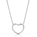 Rhodium Brass Chain Pendant with AAA Grade CZ in Clear