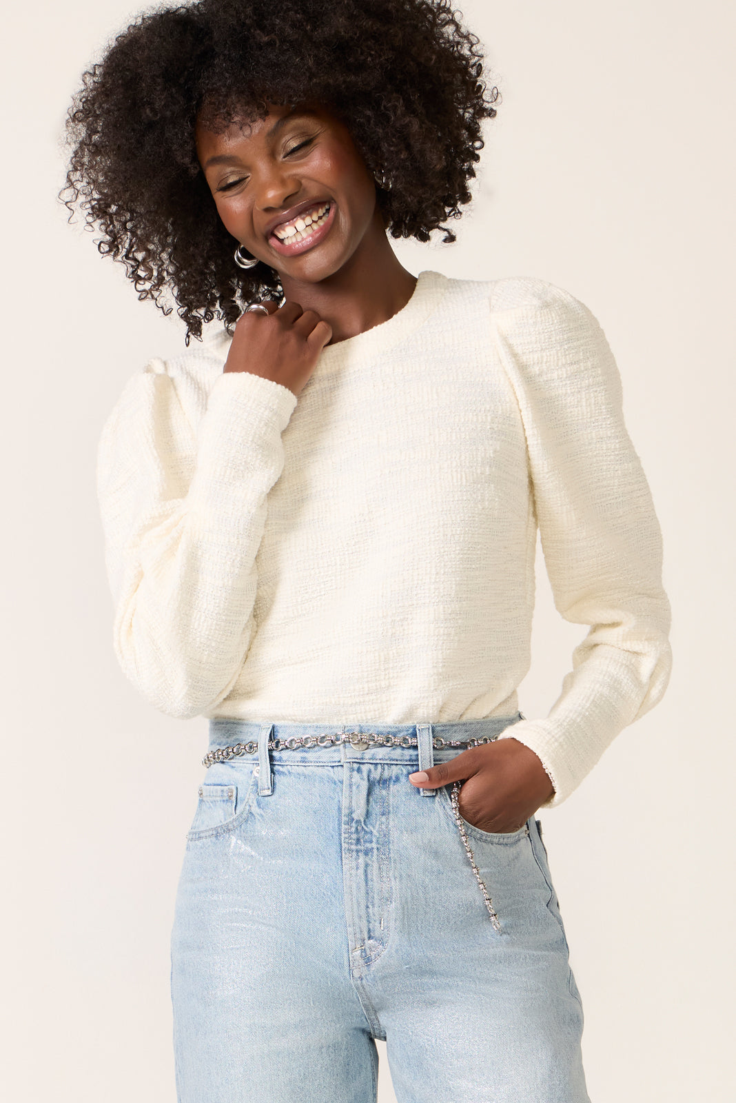 Women's Polly Knit Tweed Top