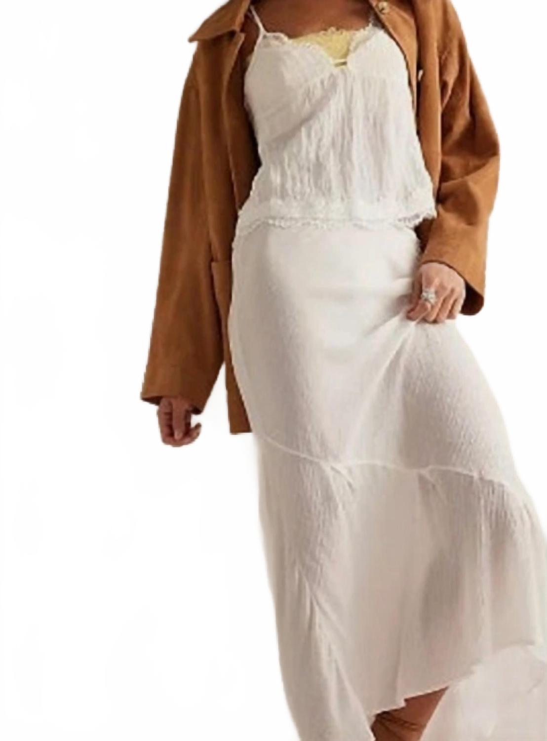 Intimately Sweet On Your Bias Skirt In Clean Ivory