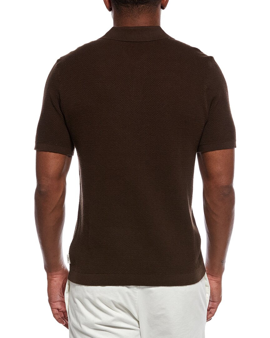Onia Textured Johnny Collar Polo Shirt