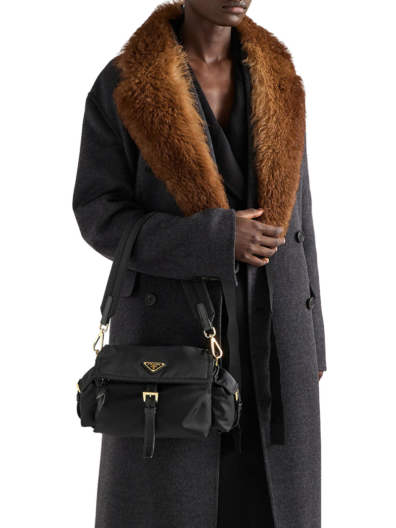Prada Women Explore Medium Re-Nylon Bag With Flap