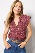Women's Calista Flutter Sleeve Top