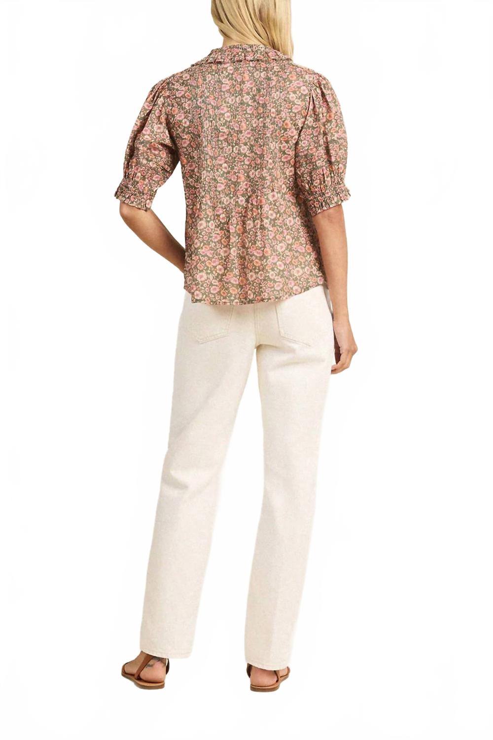 Jess Soft Cotton Voile Blouse In Marigold Mistral