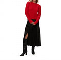 Pia Cable Knit Sweater In Cherry