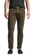 Charisma Relaxed Straight Twill Pants In Cactus Green