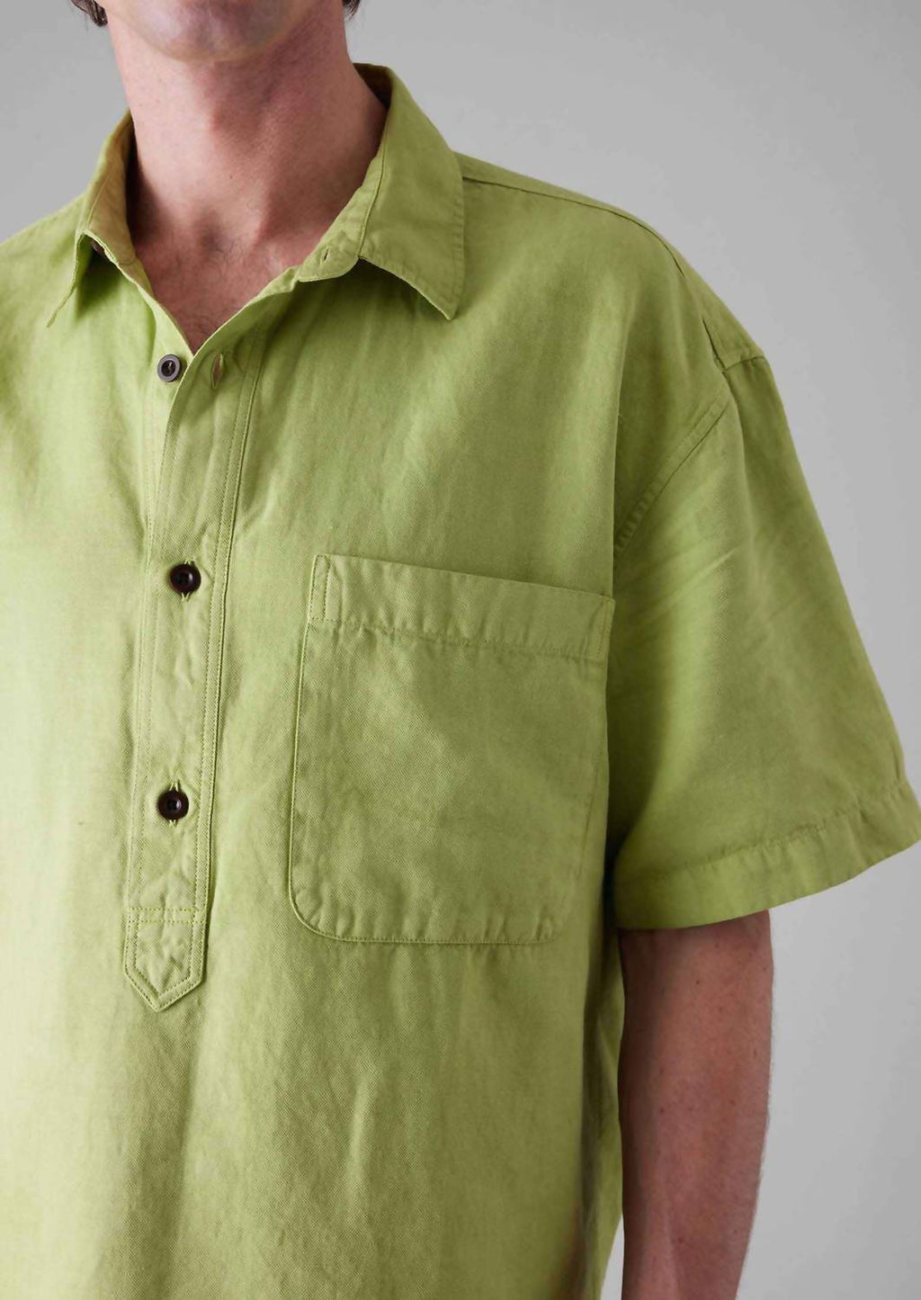 Short Sleeve Pullover Shirt In Matcha