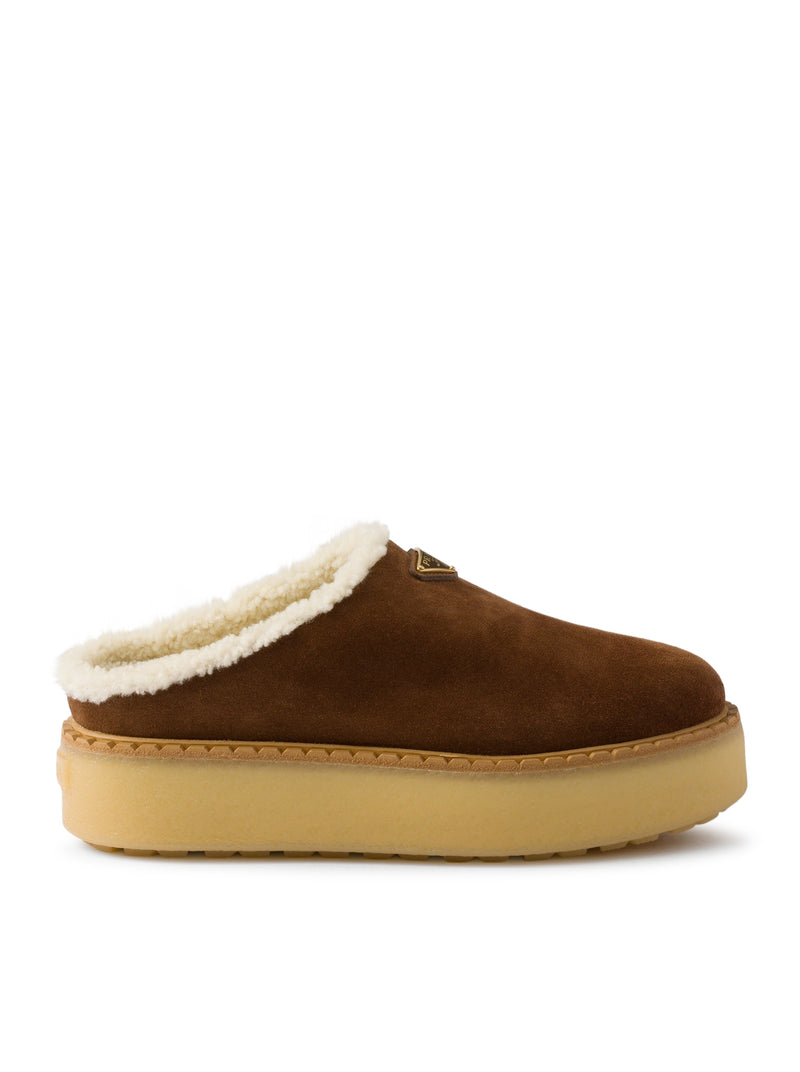 Prada Women Suede Mules