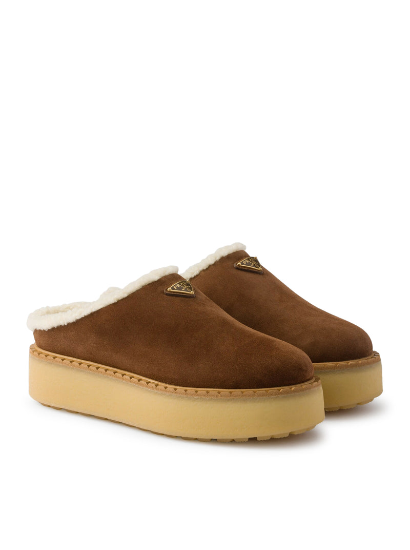 Prada Women Suede Mules