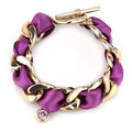 IP Rose Gold(Ion Plating) Stainless Steel Bracelet with Top Grade Crystal in Rose