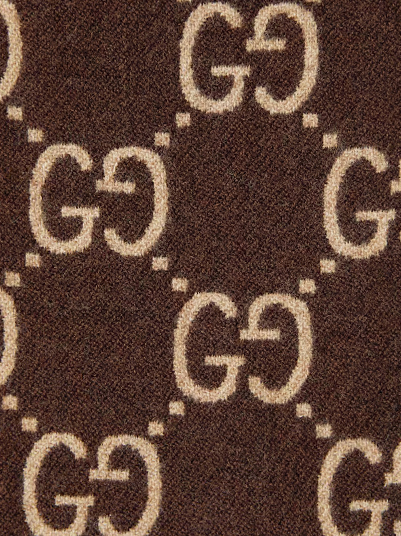 Gucci Women Gg Wool Jacquard Cape