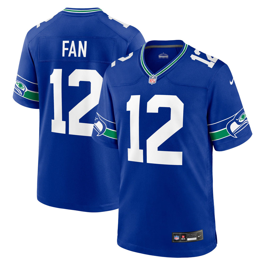 Seattle Seahawks 12s Royal Throwback Player Game Jersey