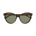 Rounded Cat-Eye Sunglasses With Tortoiseshell Pattern