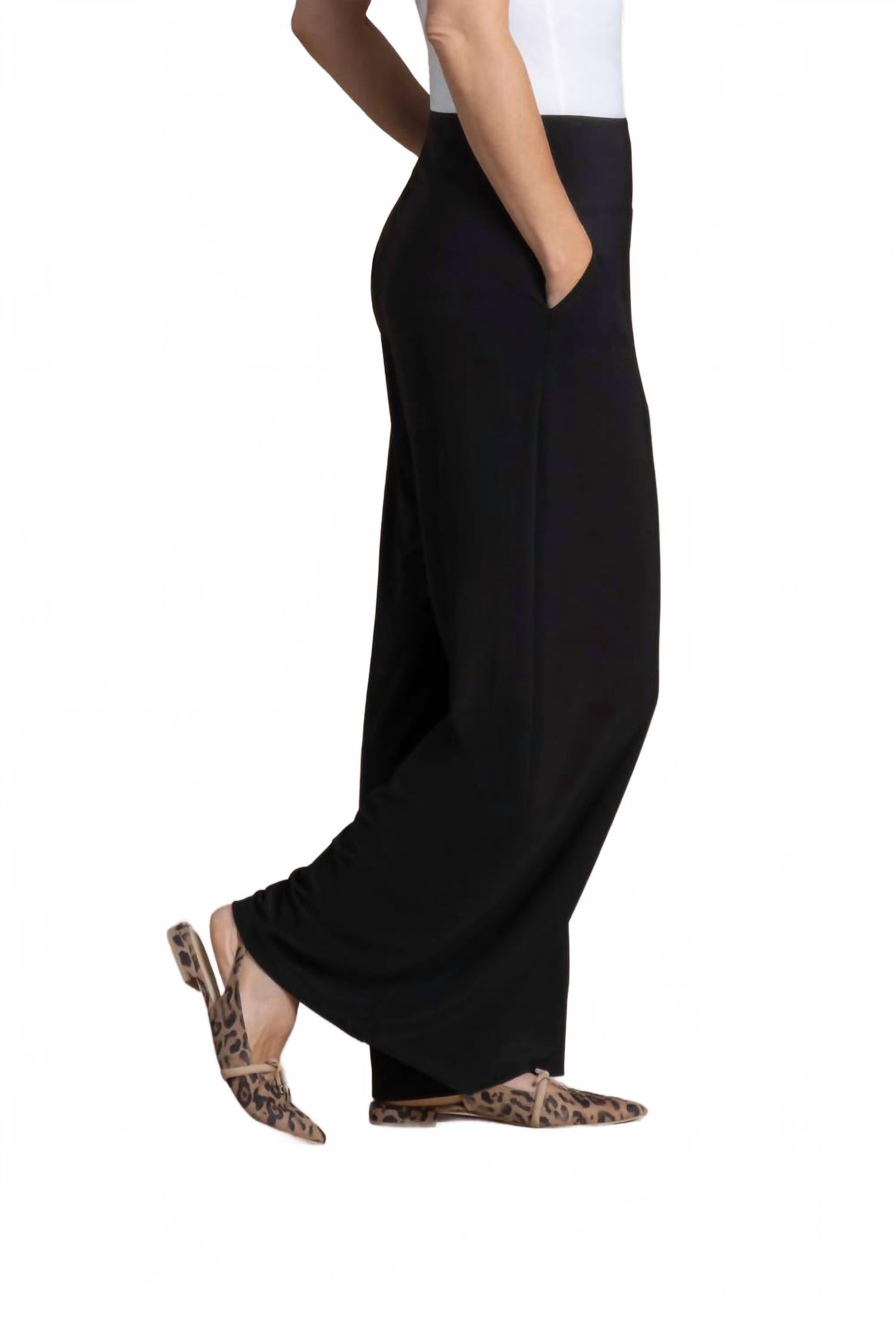 Easy Wide Leg Pant In Black