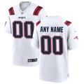 Custom1 New England Patriots White Game Jersey1