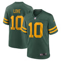 Green Bay Packers Jordan Love Green Alternate Game Jersey