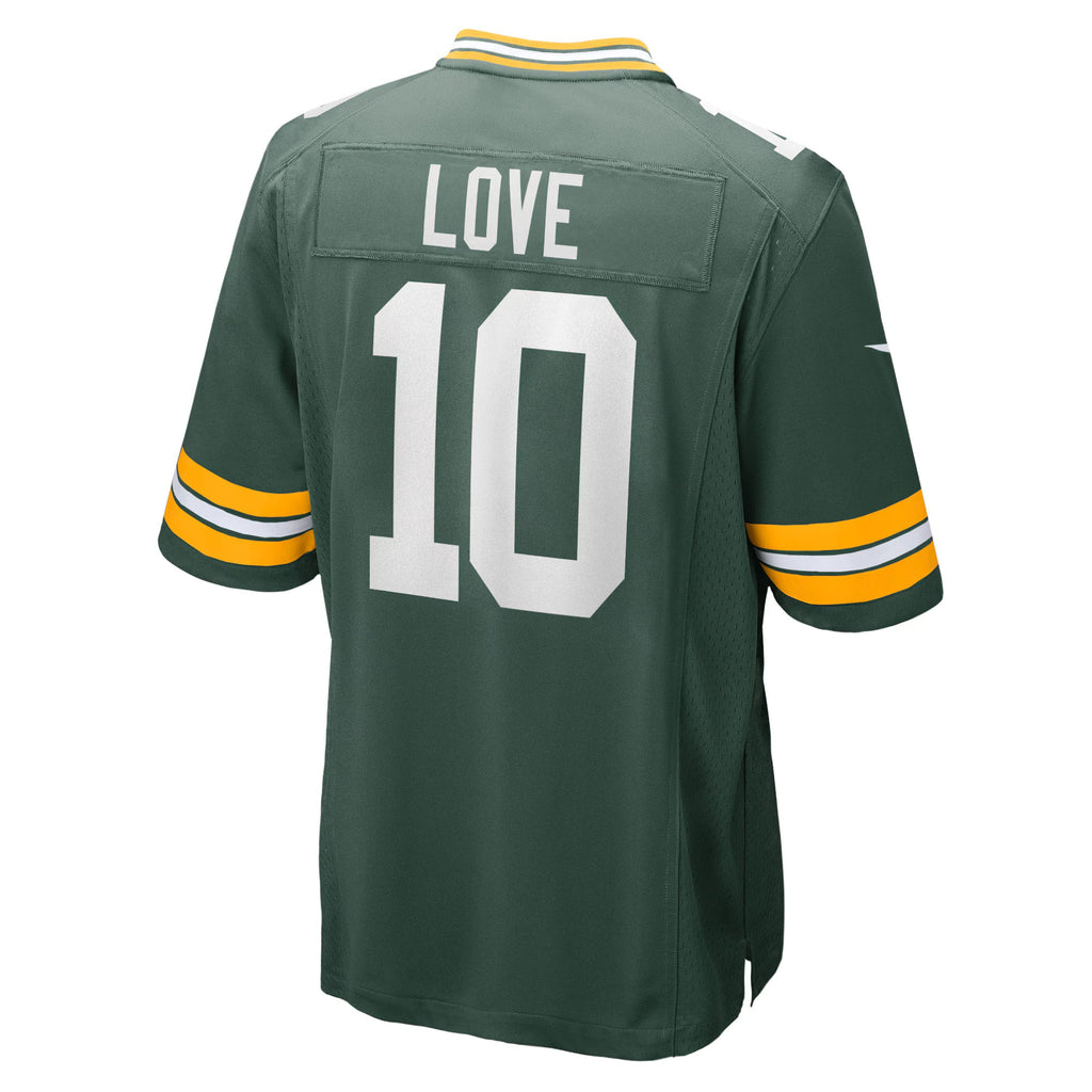 Green Bay Packers Jordan Love Green Player Game Jersey