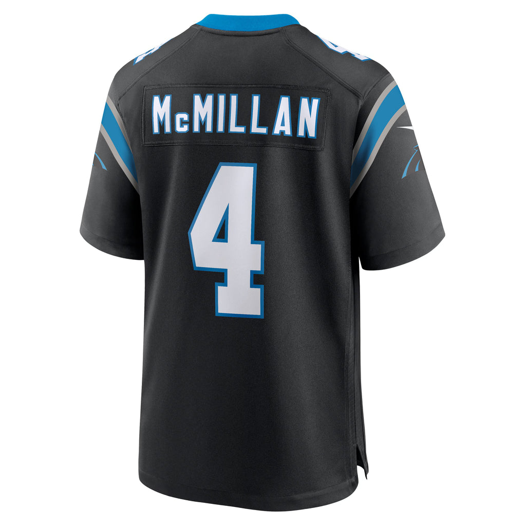 Carolina Panthers Tetairoa McMillan Black 2025 NFL Draft First Round Pick Game Jersey
