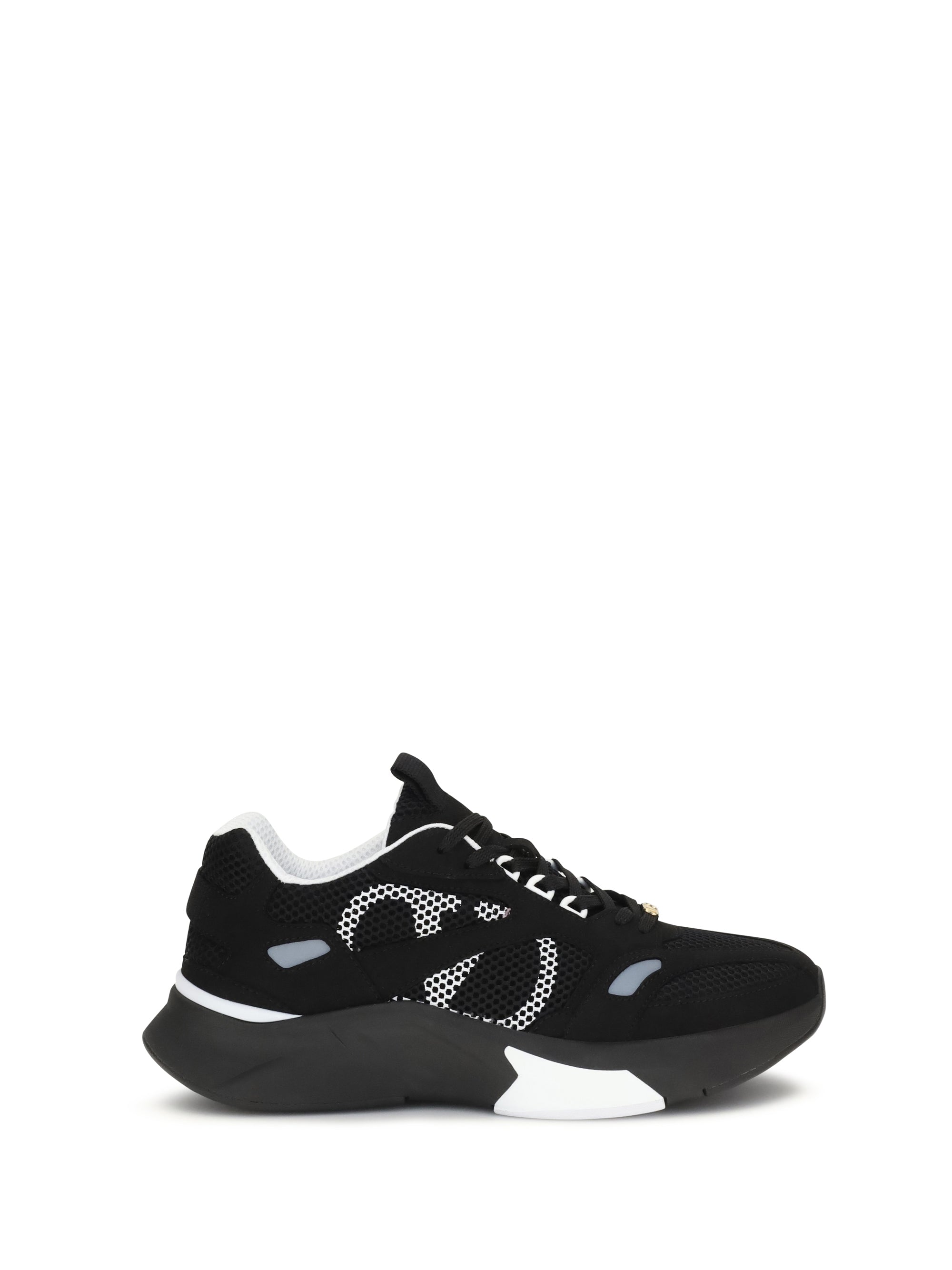 Valentino Garavani Men Demivee Mesh And Suede Sneakers