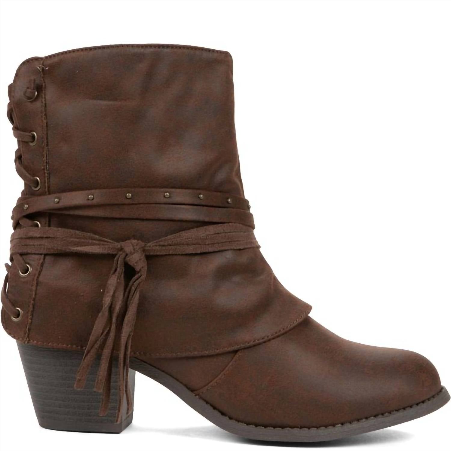 Women's Petra Boots In Dark Brown Distressed Suedelike