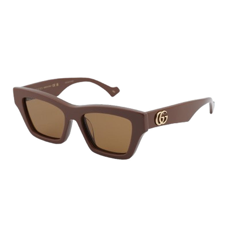 Gucci Sunglasses Square Full Rim, Brown Frame And Brown Lens Gg1753S005