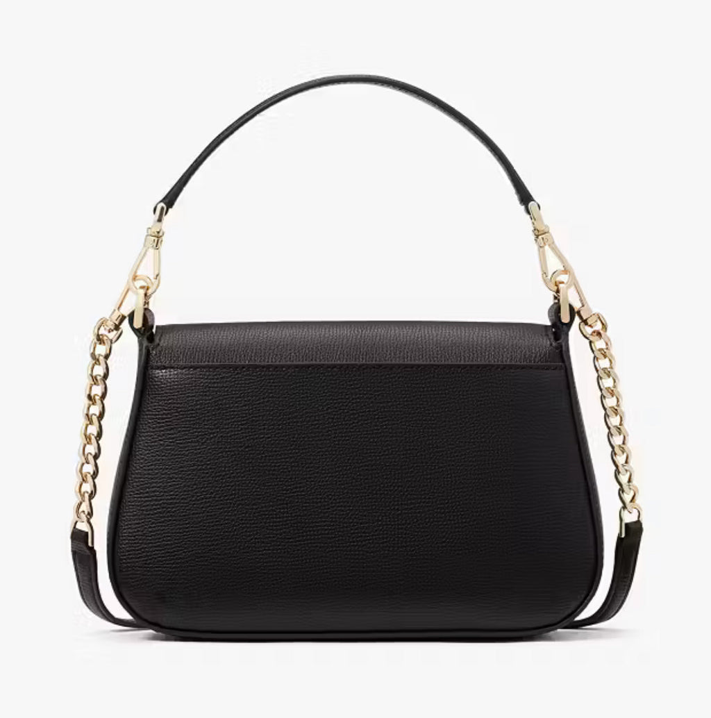 NWT Kate Spade Phoebe Small Flap Leather Crossbody Bag In Black