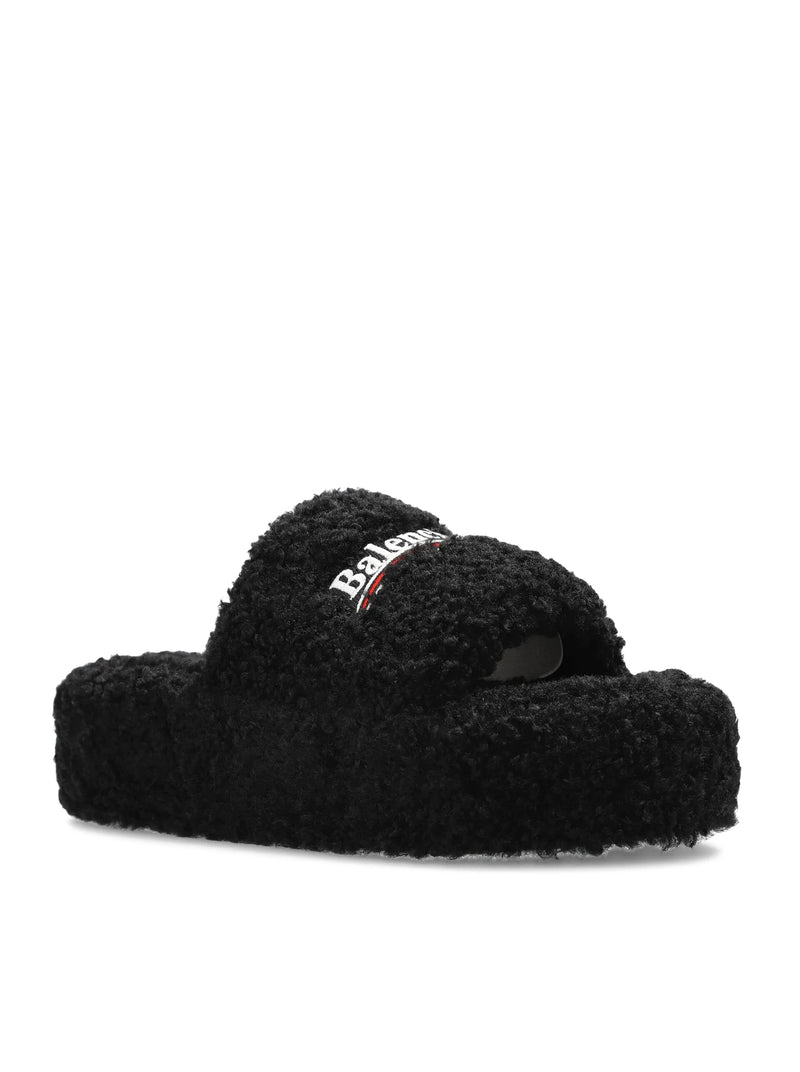 Balenciaga Women Slippers Platform In Shearling
