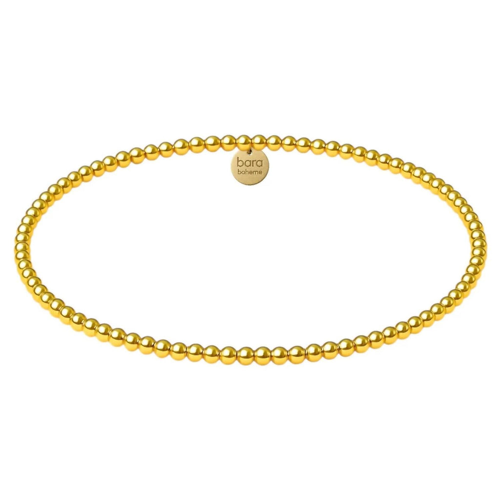 Women's Classic 2Mm Filled Beaded Bracelet In Gold