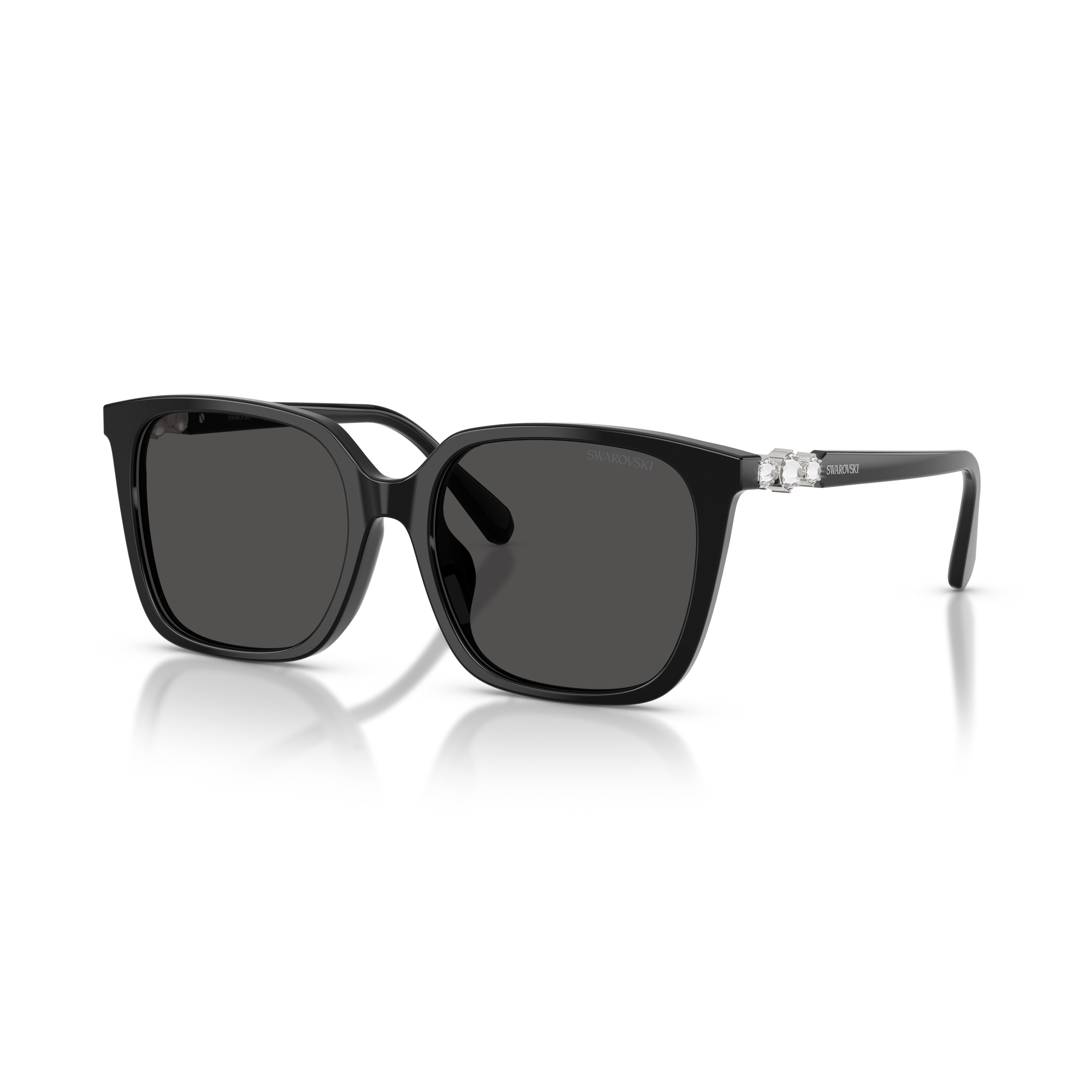 0Sk6053D Square Frame Acetate Sunglasses with Crystal Embellishments