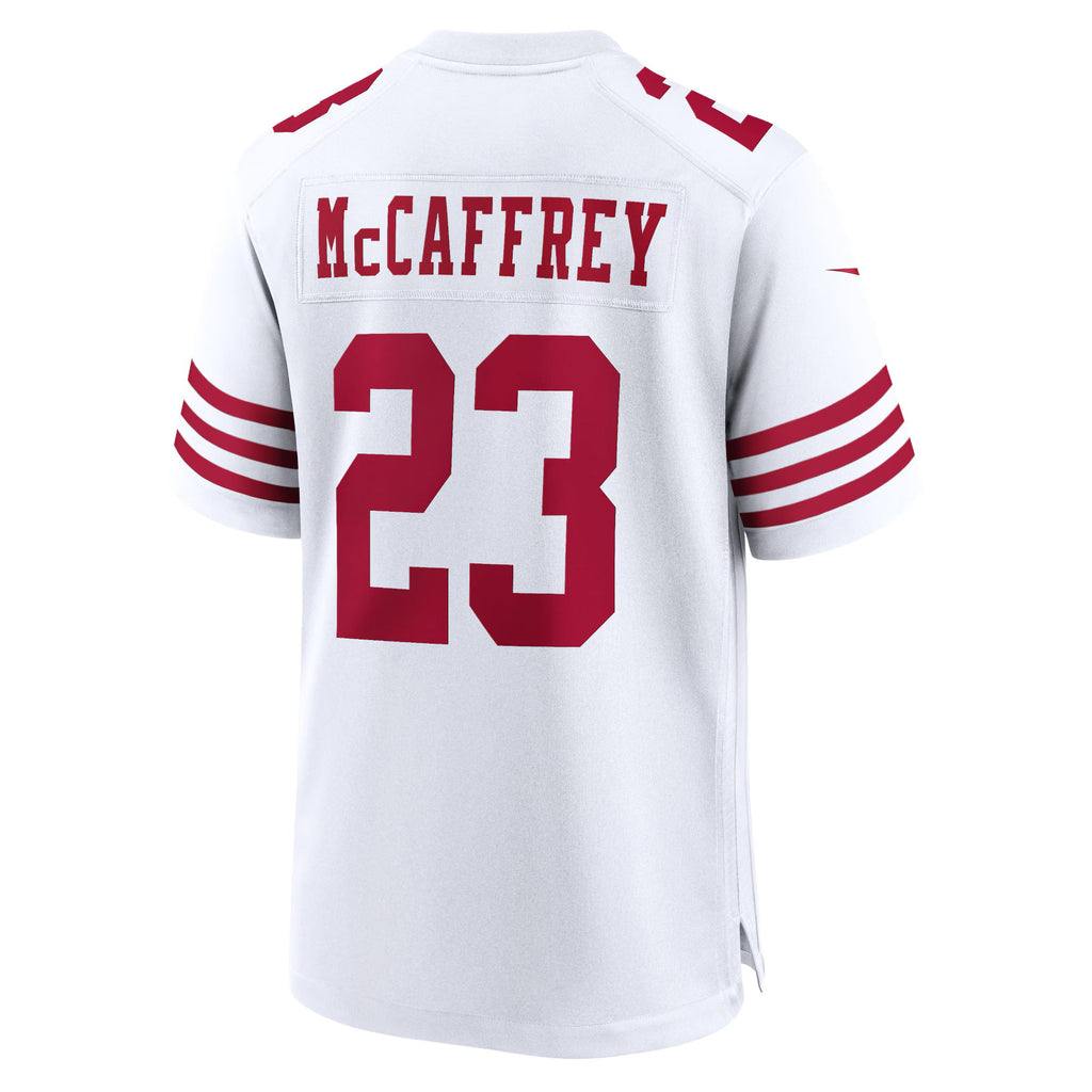 San Francisco 49ers Christian McCaffrey White Game Player Jersey