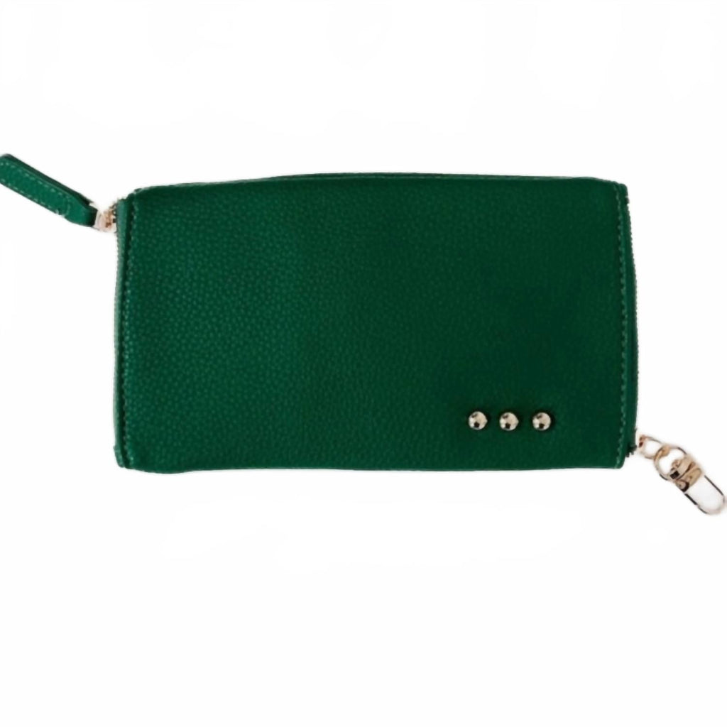 Women's Skyla 2-In-1 Glasses Case Holder In Emerald Green Vegan Leather