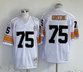 Men's Pittsburgh Steelers Joe Greene Mitchell & Ness White Legacy Replica Jersey1