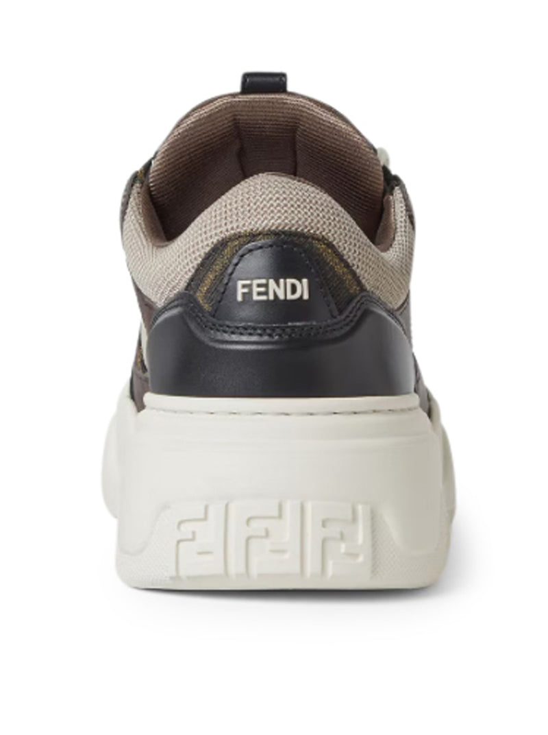Fendi Men Fendi Force Leather Sneakers
