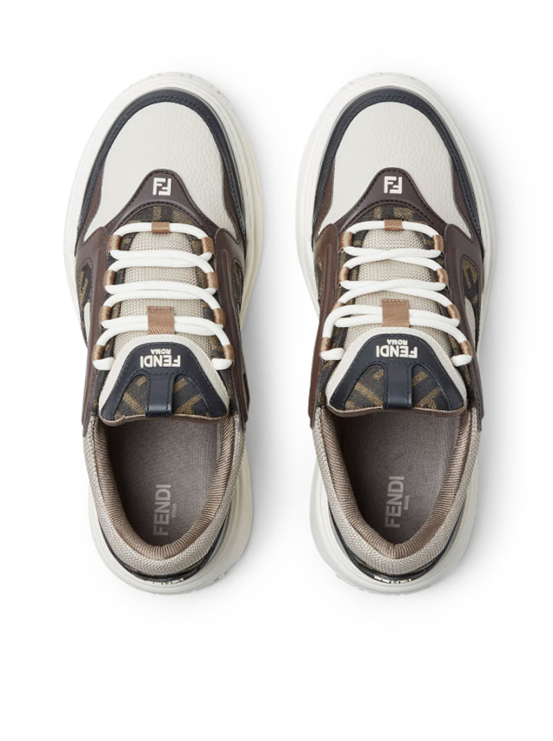 Fendi Men Fendi Force Leather Sneakers