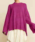 Falling 4 You Long Sleeve Sweater In Purple