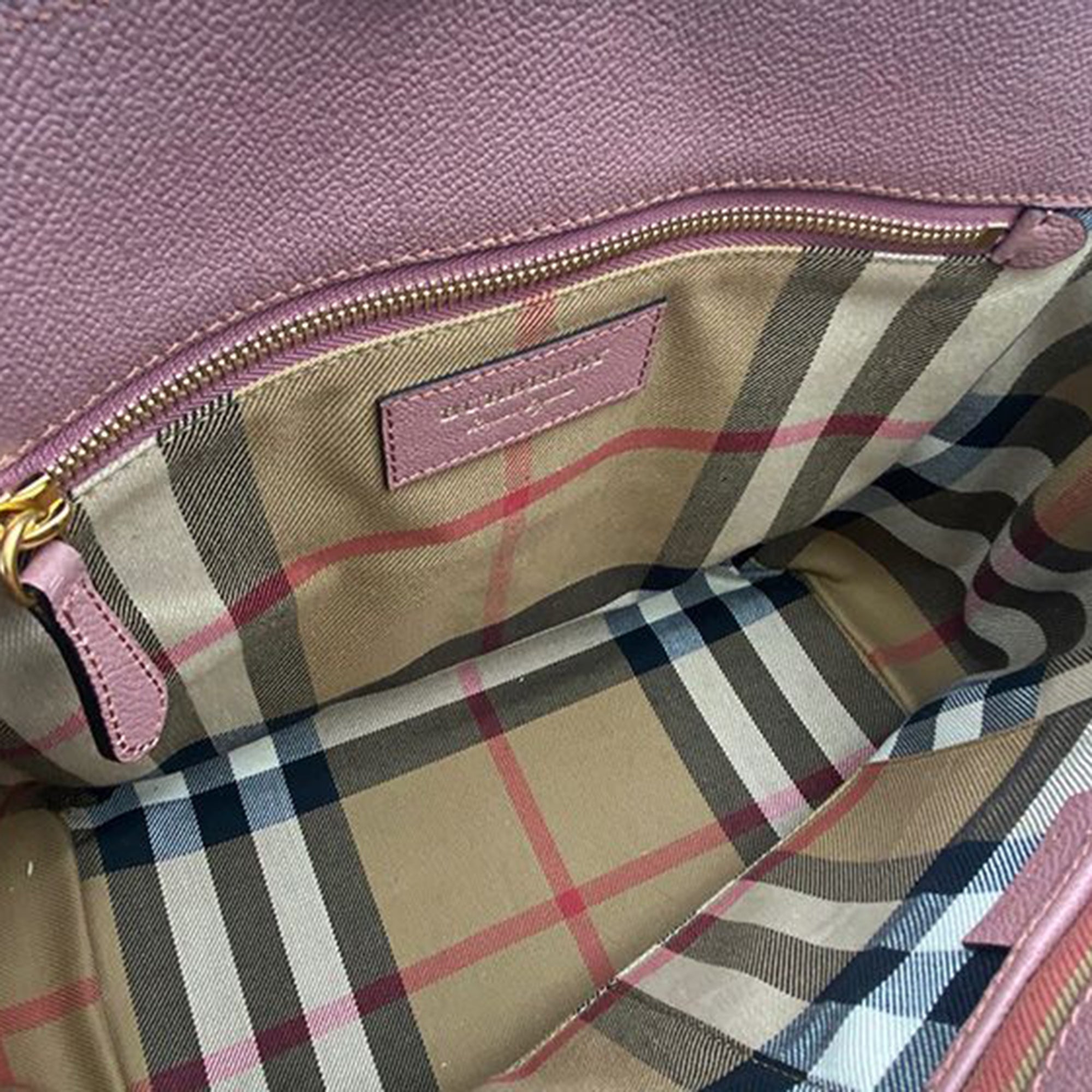 Leather Grainy Buckle Two-way Bag