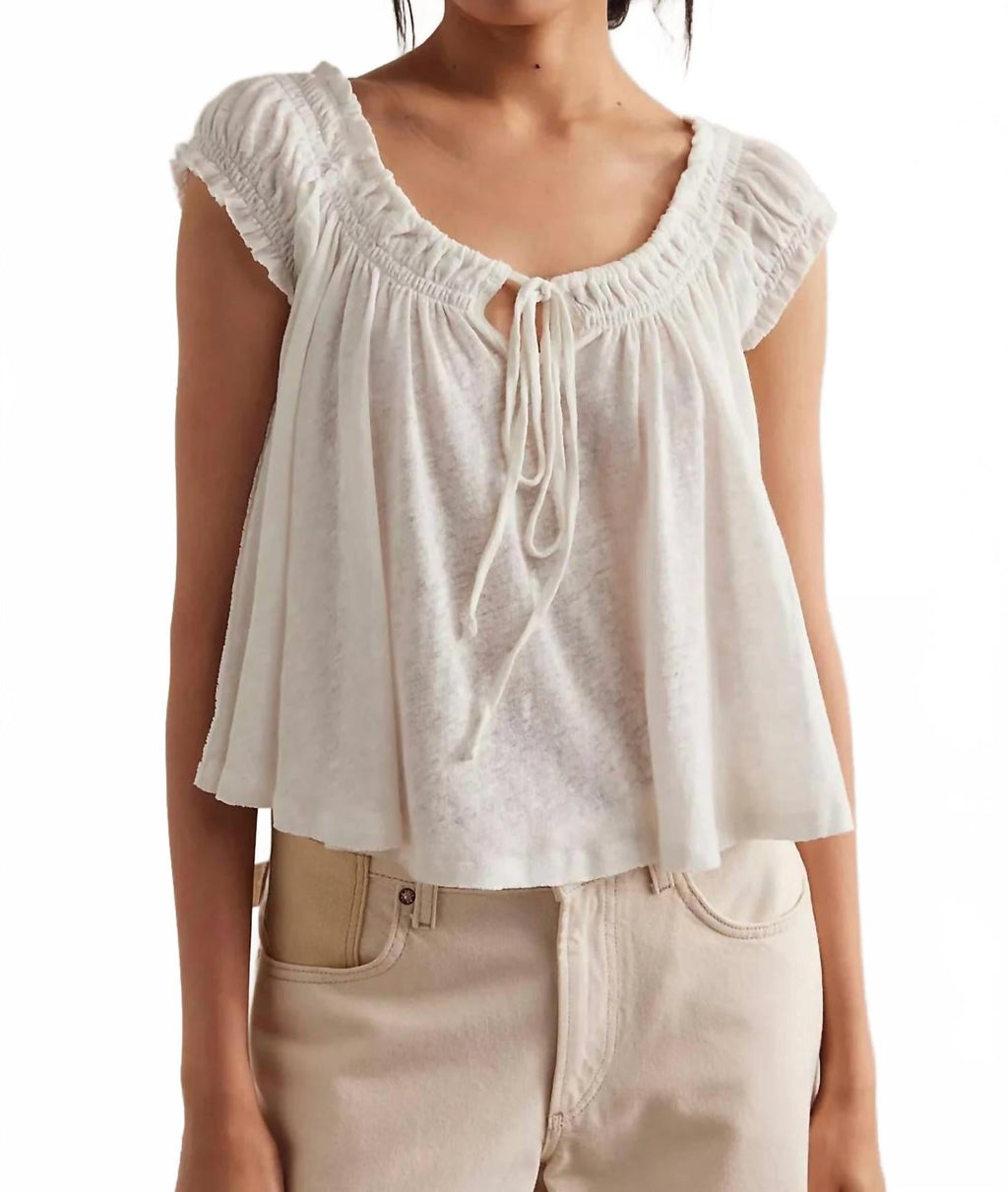 Dahlia Tee In Optic White