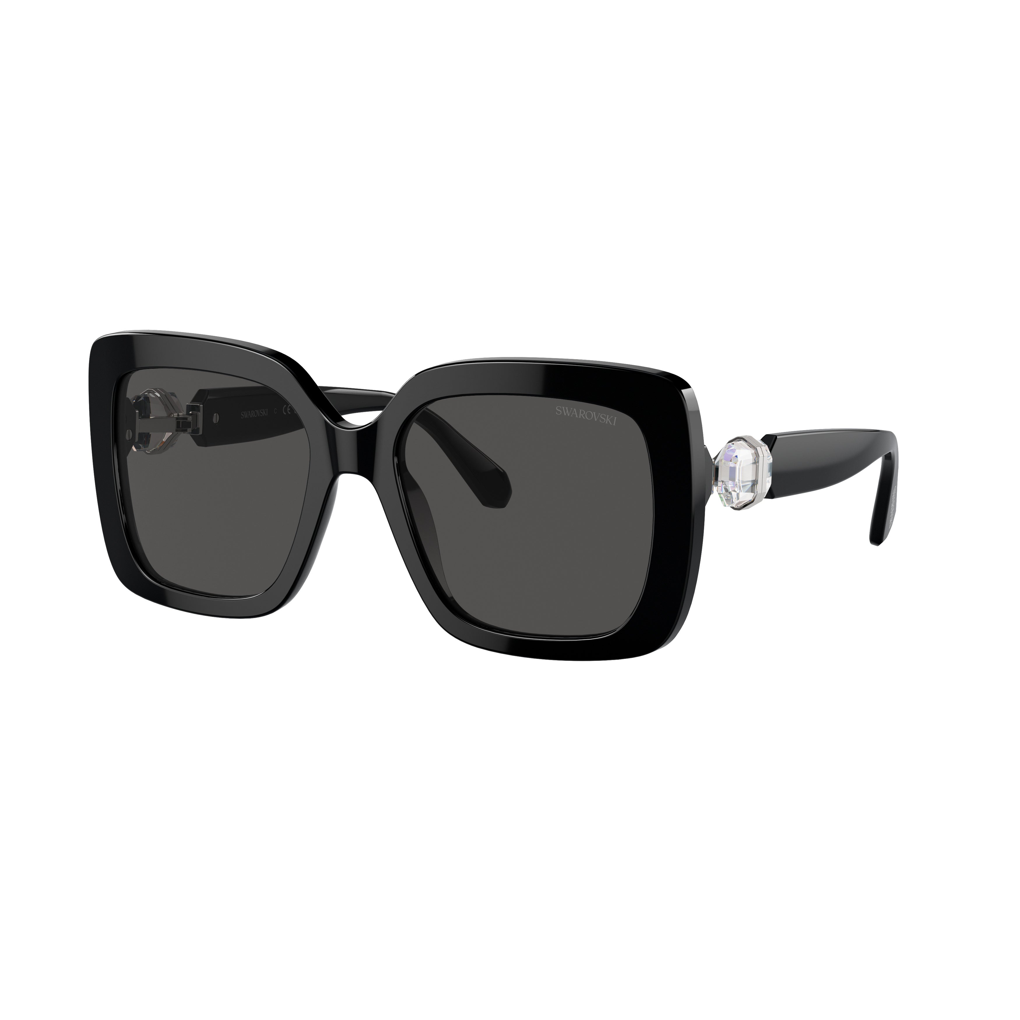 0Sk6001 Oversized Square Frame Sunglasses with Crystal Embellishment