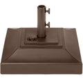 Best Choice Products Fillable Plastic Patio Umbrella Base Stand, Pole Holder w/ Adjustment Knob, Pyramid Design - Brown