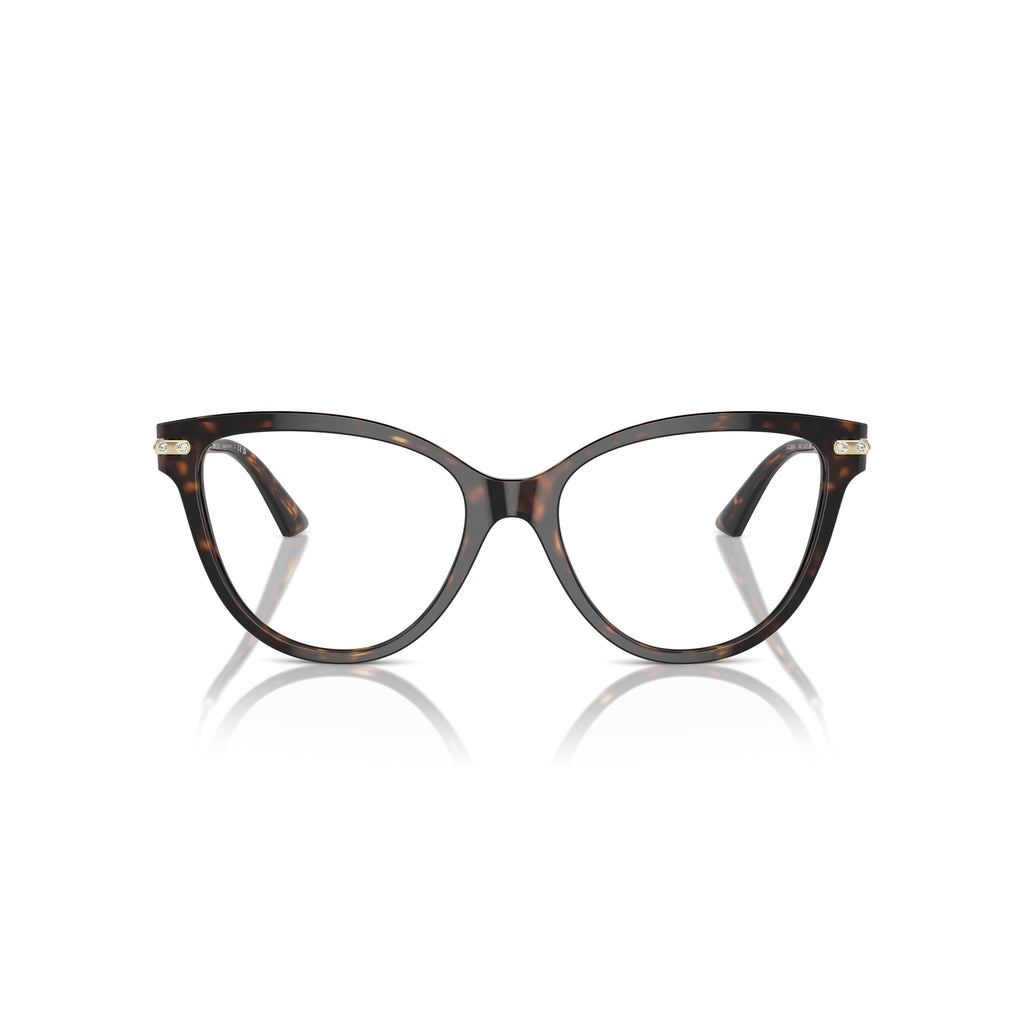 0Jc3001B Cat-Eye Acetate Eyeglasses with Metallic Gold Temples