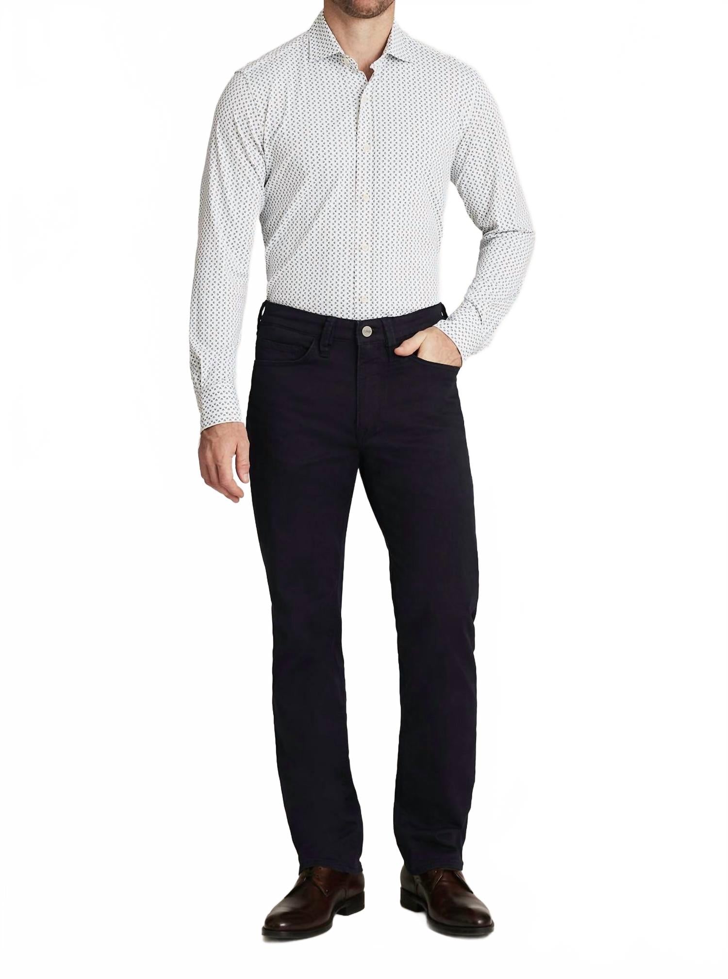 Charisma Relaxed Straight Pants In Navy Twill